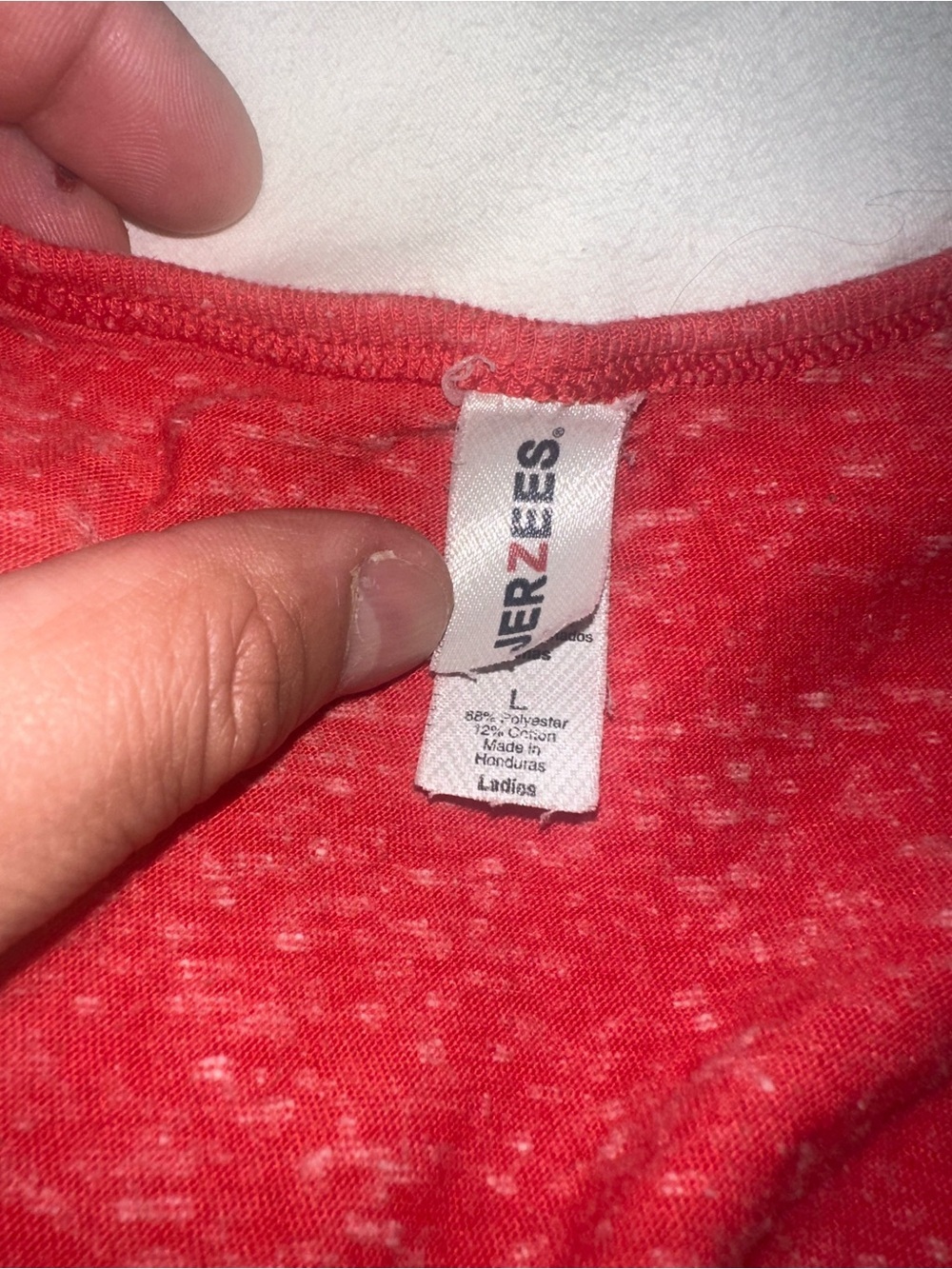Jerzees Red Racerback Tank with White 'RED Friday' Graphic - Picture 2 of 3